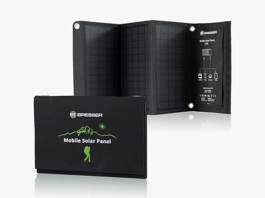 Bresser Mobile Solar Panel 21 Watt mit USB Ladegerät