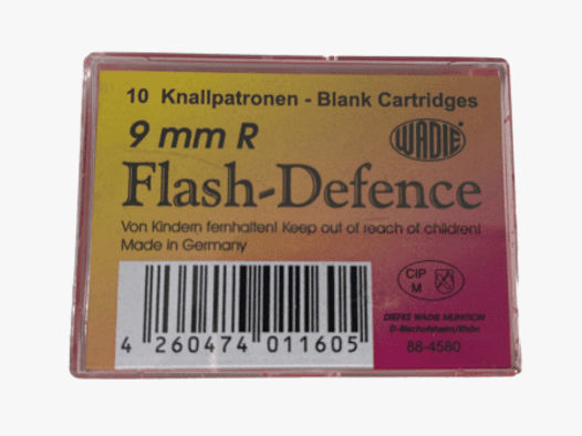 Wadie 9 mm R.K. Flash Defense Platzpatronen - 10 Stk.