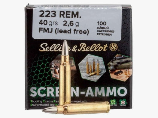 S&B Screen-Ammo .223 Rem .FMJ Zink 40 grs.