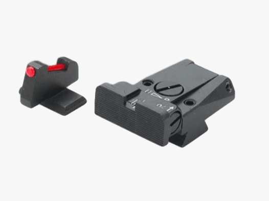 LPA Mikrometer-Visier SPR für Browning HP MKIII mit rotem Fiber Optic-Korn