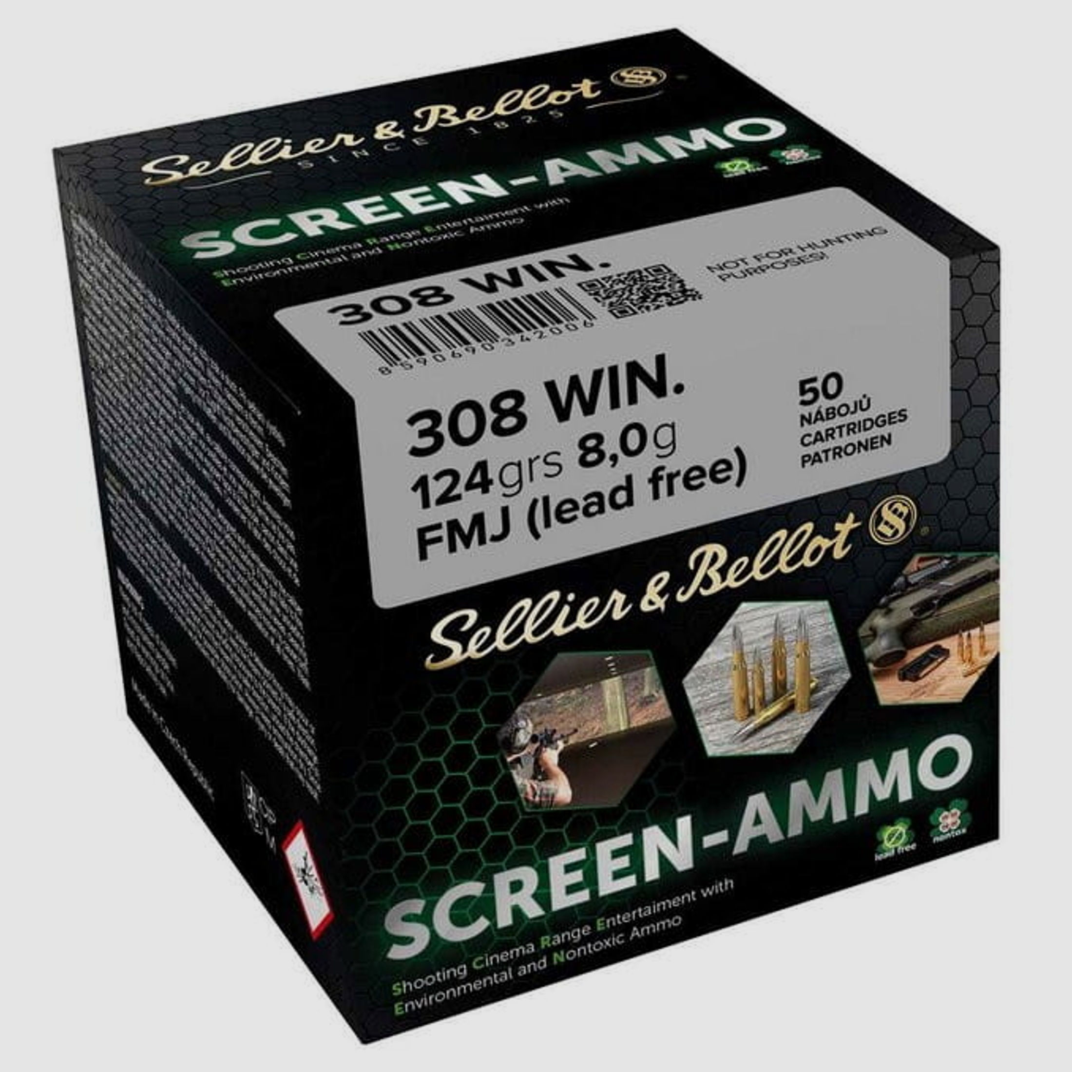 S&B Screen-Ammo .308 Win. FMJ Zink 124 grs.