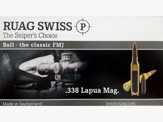 Ruag Swiss The Sniper's Choice .338 Lapua Mag. 251 gr - 20 Stk.