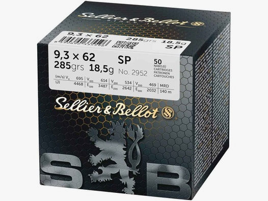 Sellier & Bellot 9,3x62 Teilmantel 285gr - 50 St.
