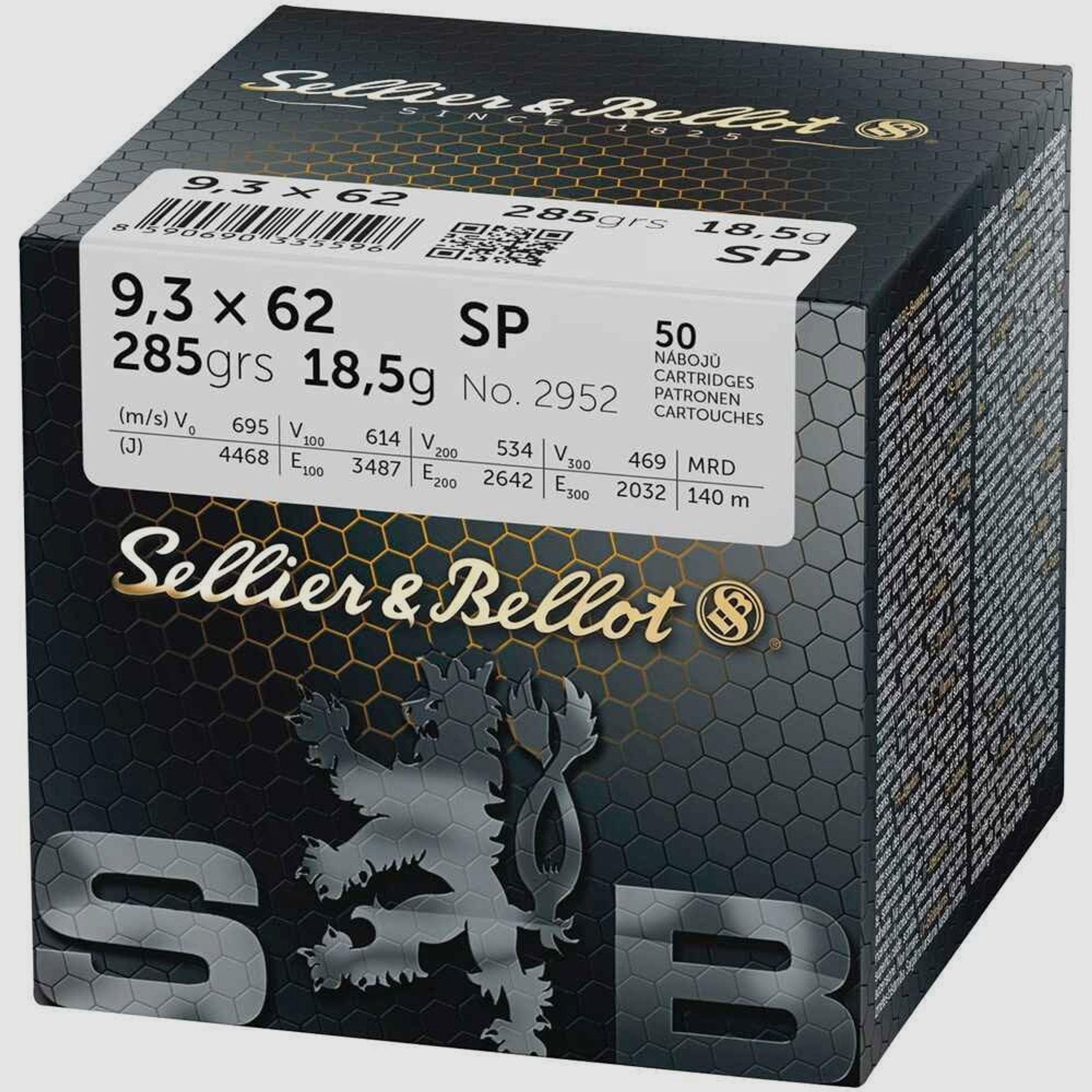 Sellier & Bellot 9,3x62 Teilmantel 285gr - 50 St.