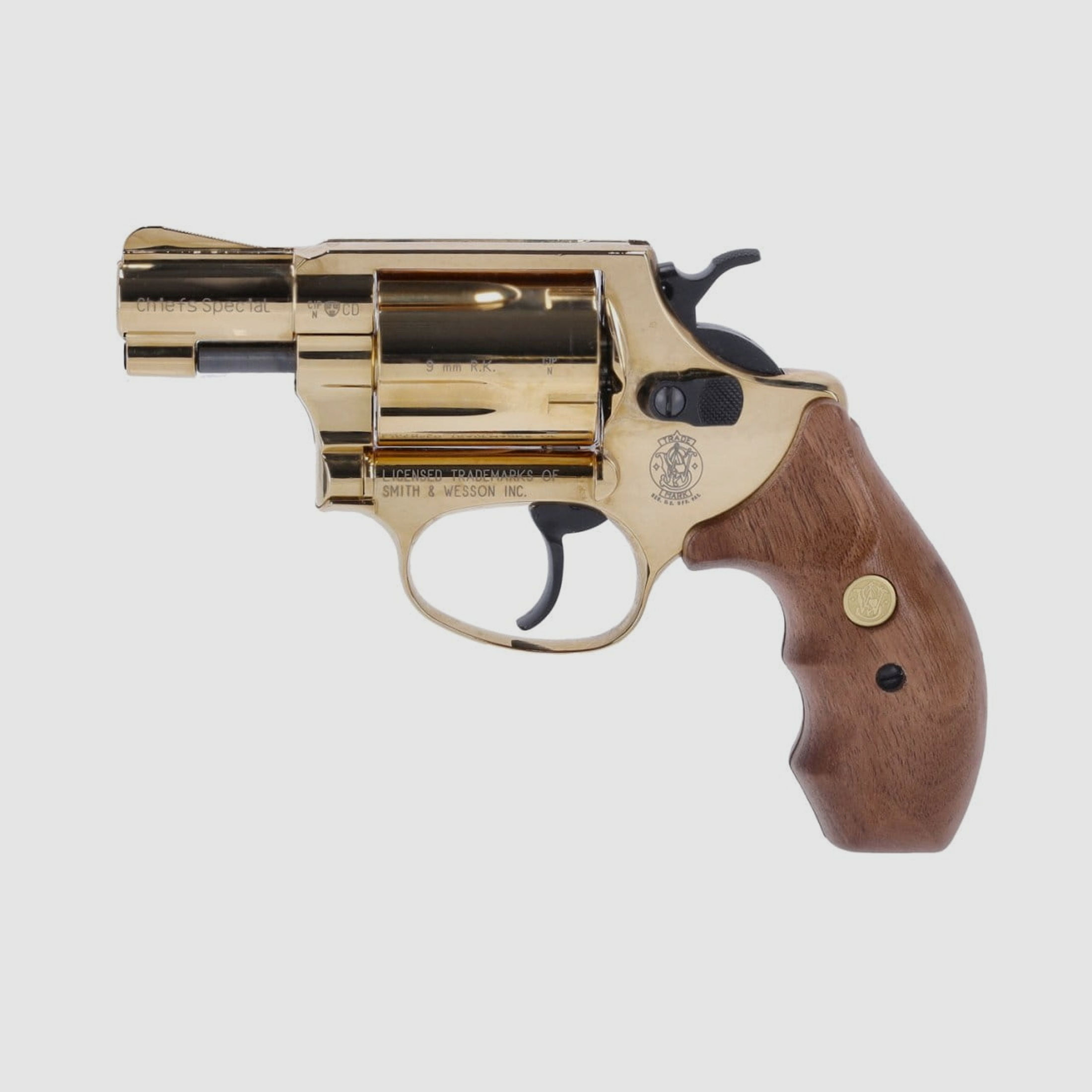 Smith & Wesson Chiefs Special Schreckschuss Revolver 9 mm R.K. gold