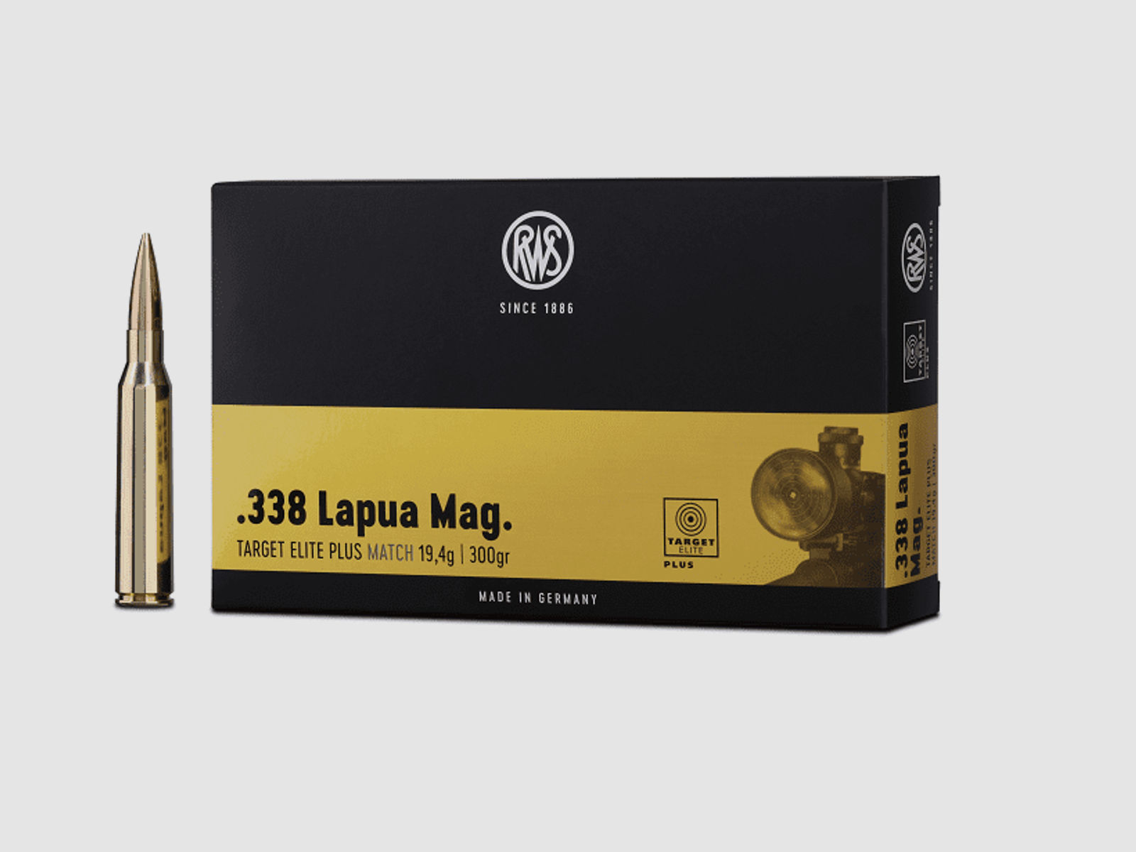 RWS .338 Lapua Mag. Target Elite Plus Match 299gr. - 20 St.