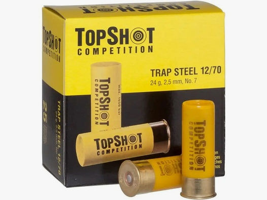 TOPSHOT Competition 12/70 Trap Steel 2,5 mm 24 g - 25 Stk.
