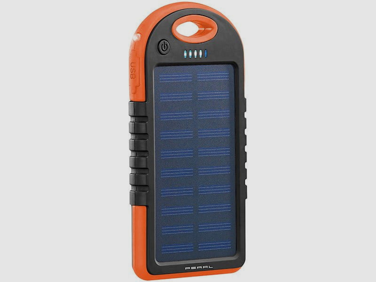 Pearl Solar-Powerbank mit Taschenlampe