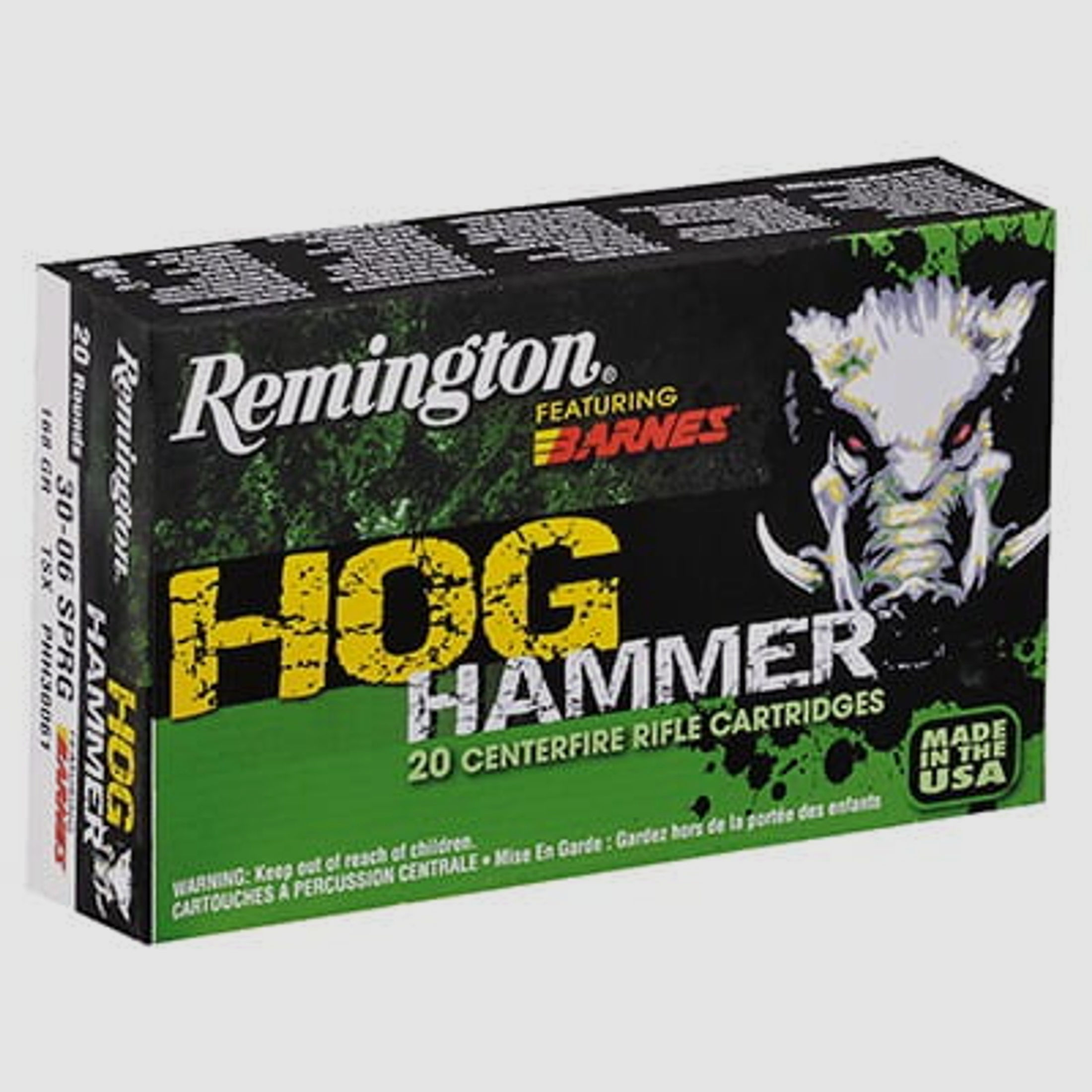Remington .308 Win. HOG HAMMER Barnes TSX bleifrei 168gr - 20 St.