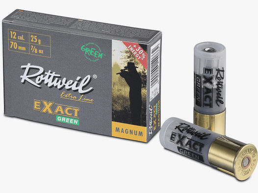 Rottweil Exact Green Magnum 12/70 - 5 Stk.