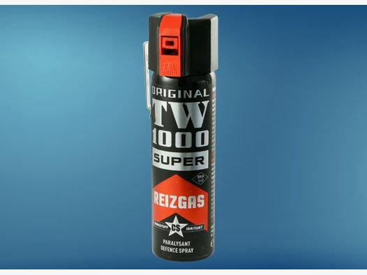 TW1000 Super CS 75 ml, Abwehrspray mit Weitstrahlventil, Metallclip