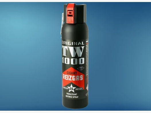 TW1000 Gigant CS 150 ml, Abwehrspray mit Weitstrahlventil, Metallclip