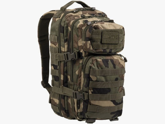 MIL-TEC US Assault Pack Camouflage LG Woodland 36 Liter