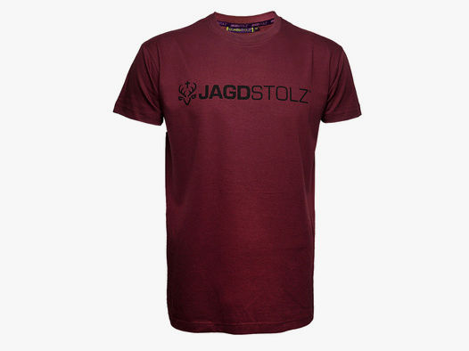 Jagdstolz T-Shirt Bordeaux Logo Black