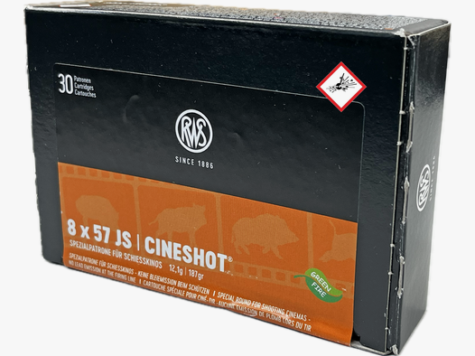 RWS Jagdpatrone Cineshot Kal. 8x57 JS 187grs/ 12,1g