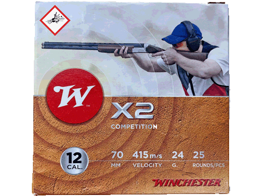 Winchester Flintenpatrone X2 Competition 12/70 24G 2,4mm