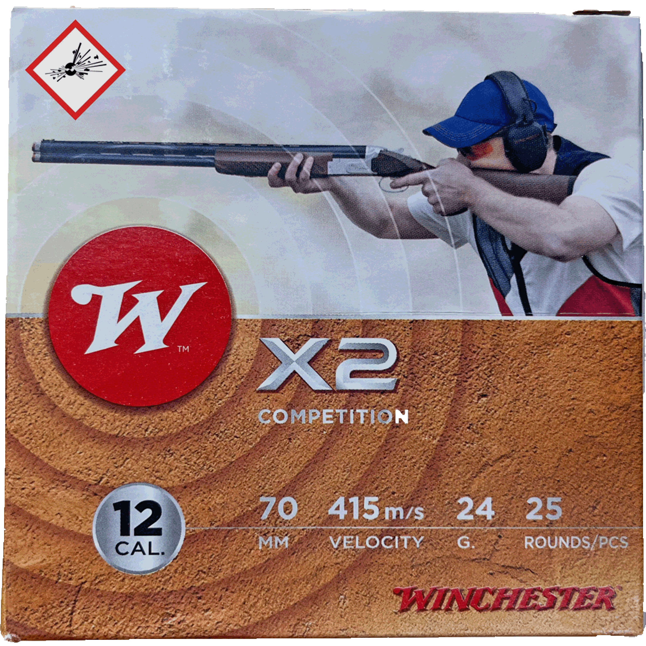 Winchester Flintenpatrone X2 Competition 12/70 24G 2,4mm