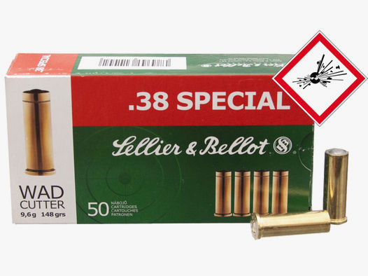 Sellier & Bellot Revolverpatrone .38 Spec. WC 148grs