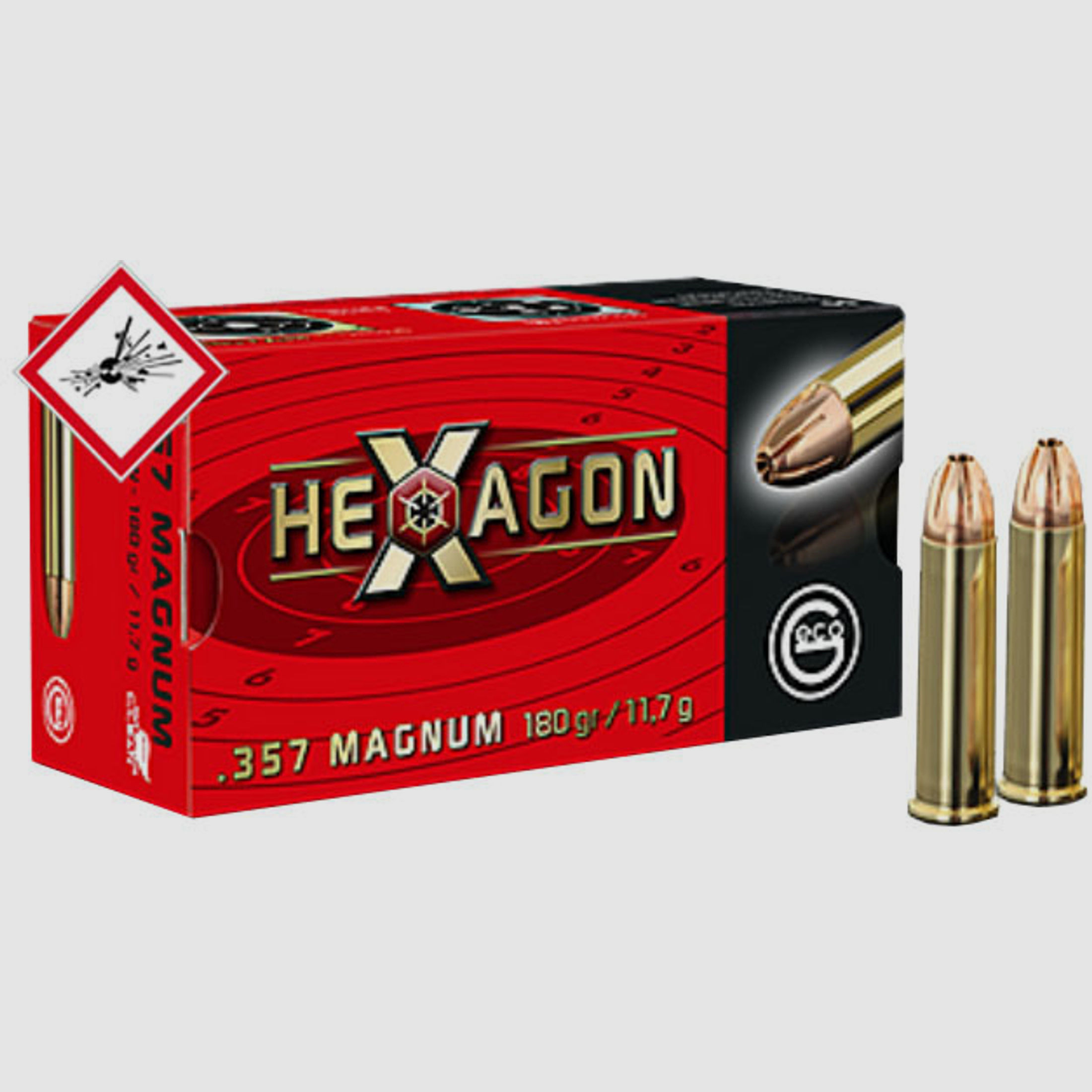 Geco Hexagon Revolverpatrone .357 Mag 180grs