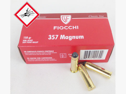 Fiocchi Revolverpatrone .357 Magnum TM SJSP 158 grs