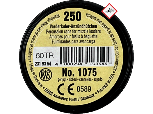 RWS Vorderlader-Anzündhütchen #1075 4,47 mm gerippt