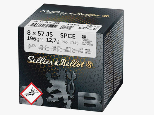 Sellier & Bellot Büchsenpatrone 8x57 IS SPCE 196grs