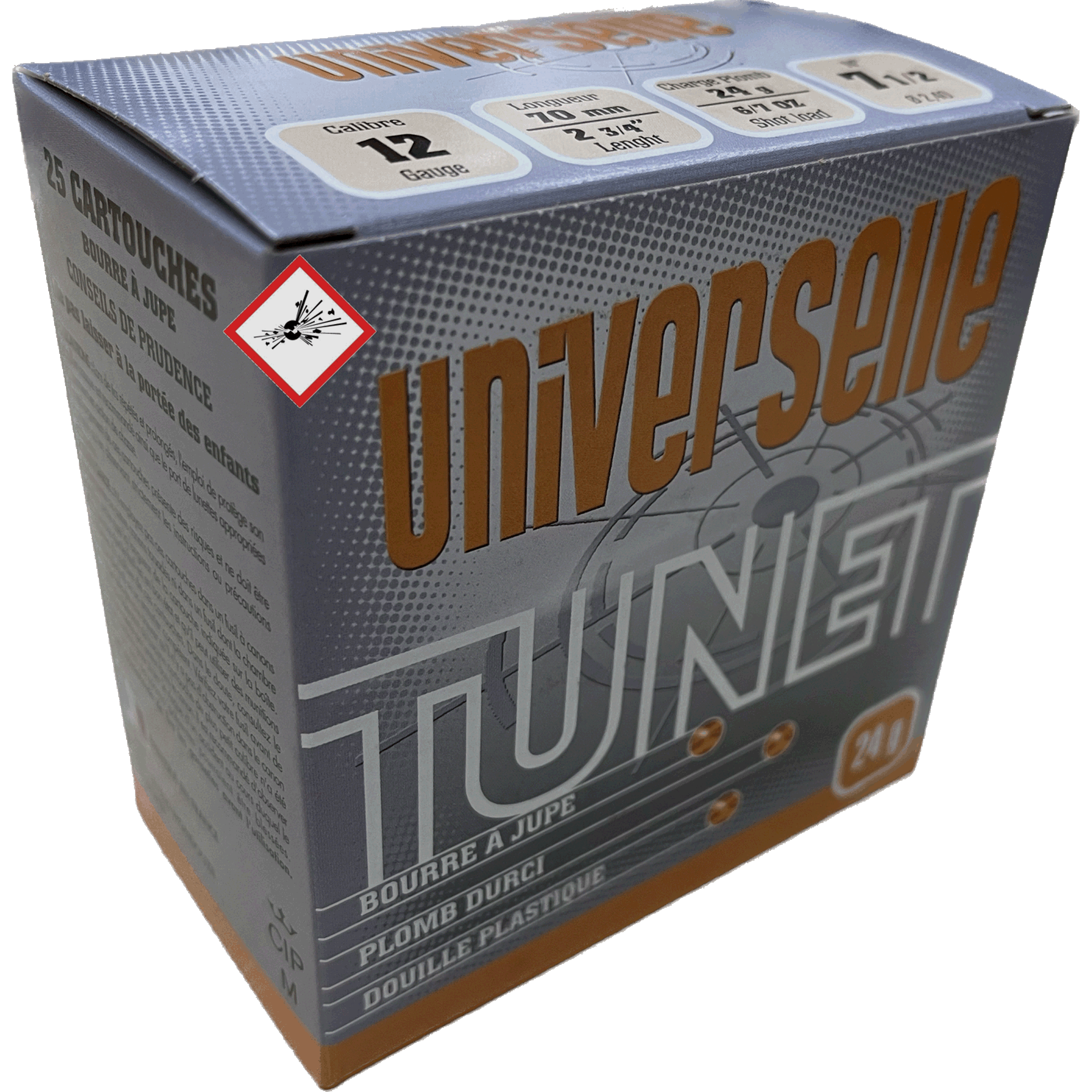 Tunet Schrotpatrone Universelle Trap 12/70 24g 2,4 mm
