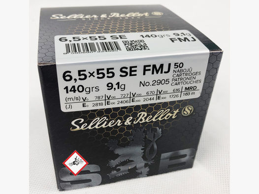 Sellier & Bellot 6,5x55 FMJ 140grs.
