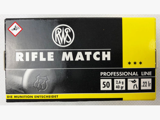 RWS Kleinkaliberpatrone Rifle Match .22lr