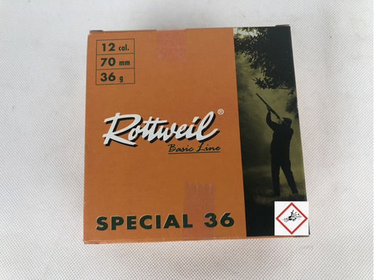 Rottweil Special Flintenpatrone 12/70 36G 3,0mm