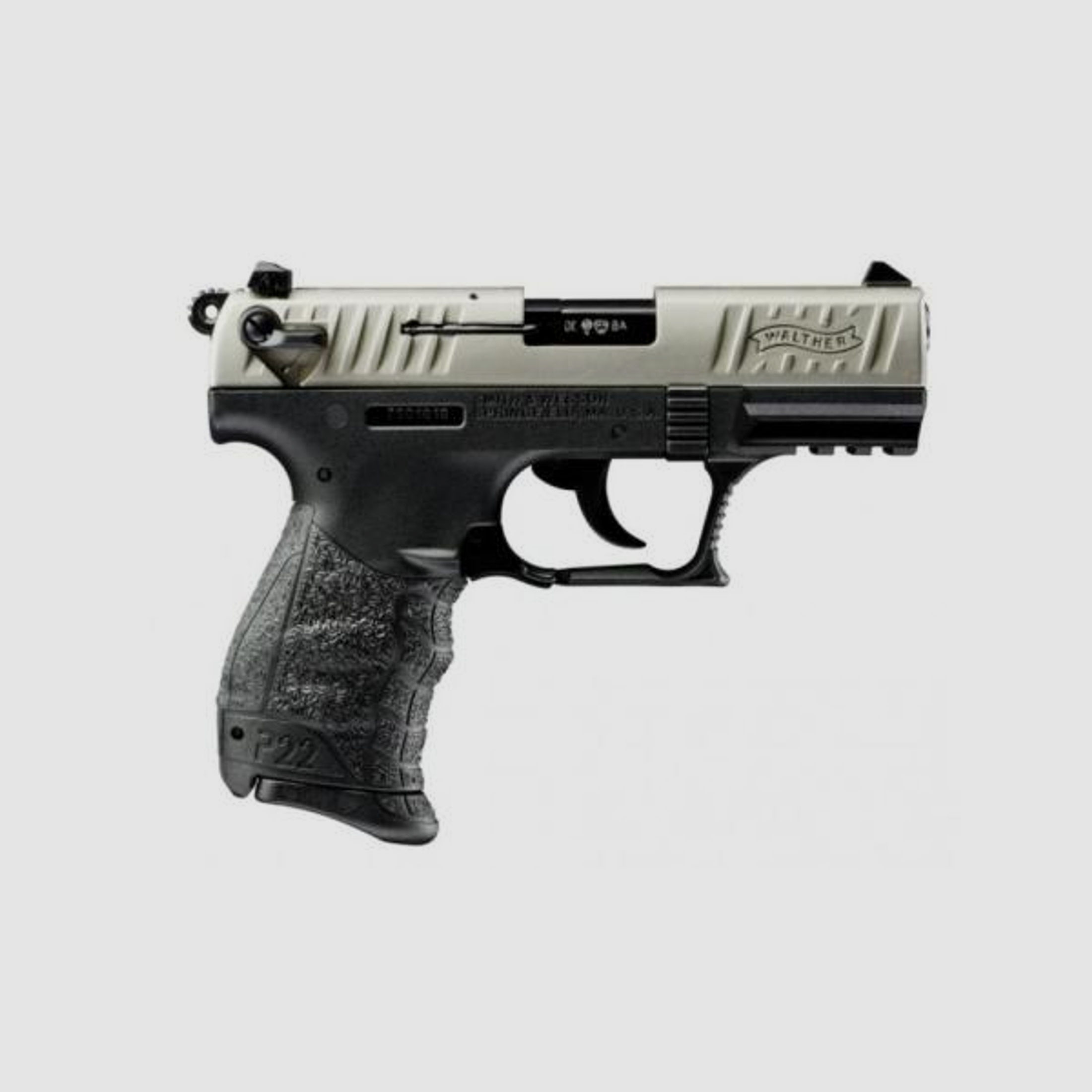 WALTHER KK-Pistole Mod. P22Q NICKEL .22lr   Lauflänge 87mm