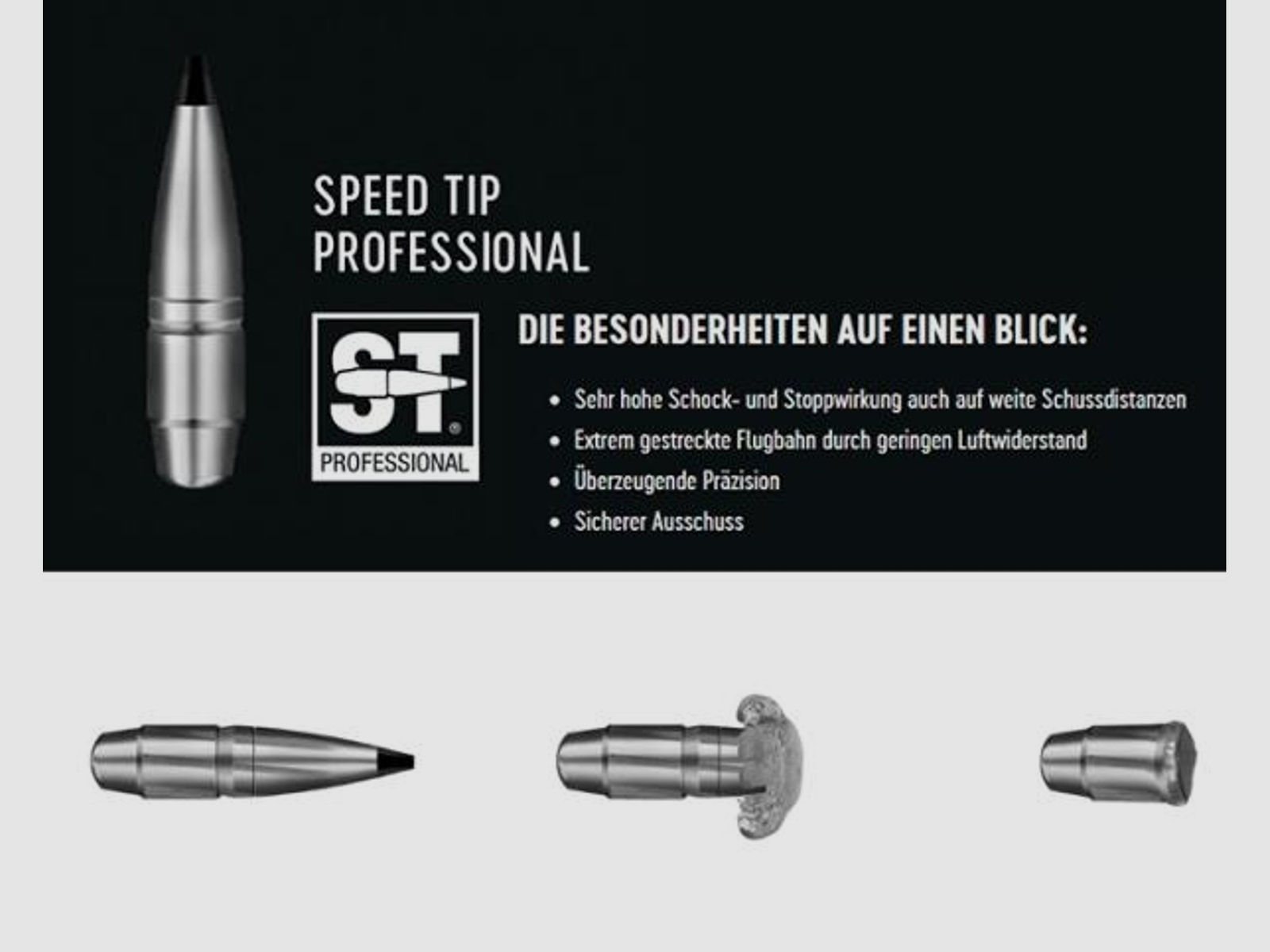 RWS Kugelpatronen 8x57IS Speed Tip Pro 20 Stk   11,7g/180grs