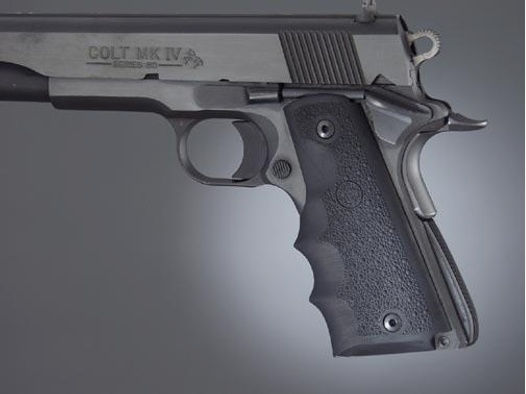 HOGUE Griffschalen f. Colt 1911 Soft Rubber/Fingerrillen