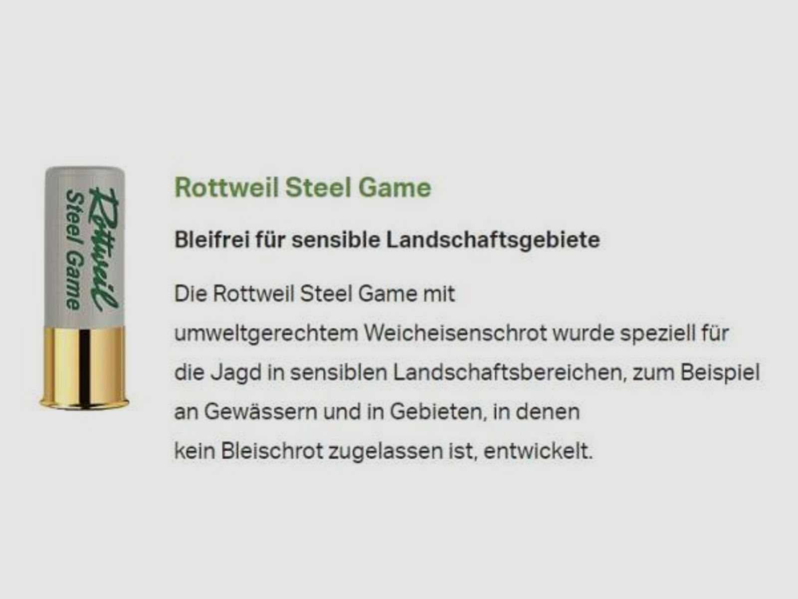 ROTTWEIL Schrot BLEIFREI 16/67,5 Steel Game 26g 10 Stk  3,00mm #5     Normalb.