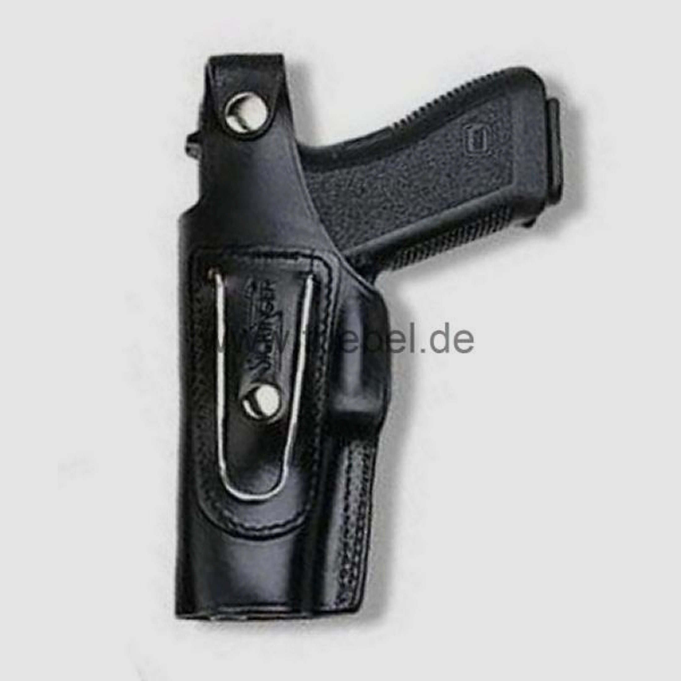 SICKINGER Holster (Leder) f. Walther PK380 62302  -G-Man schwarz