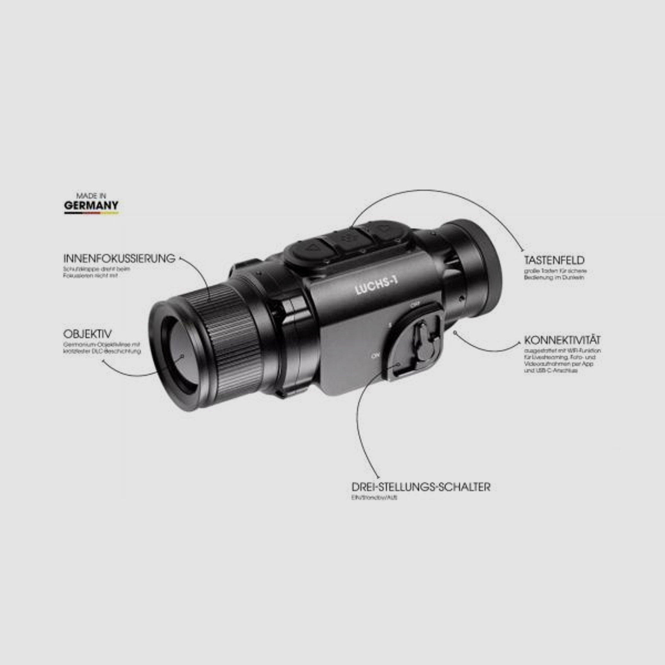 LIEMKE Optik Wärmebild-Kamera Luchs -1 Dual-Use - Vorsatzgerät