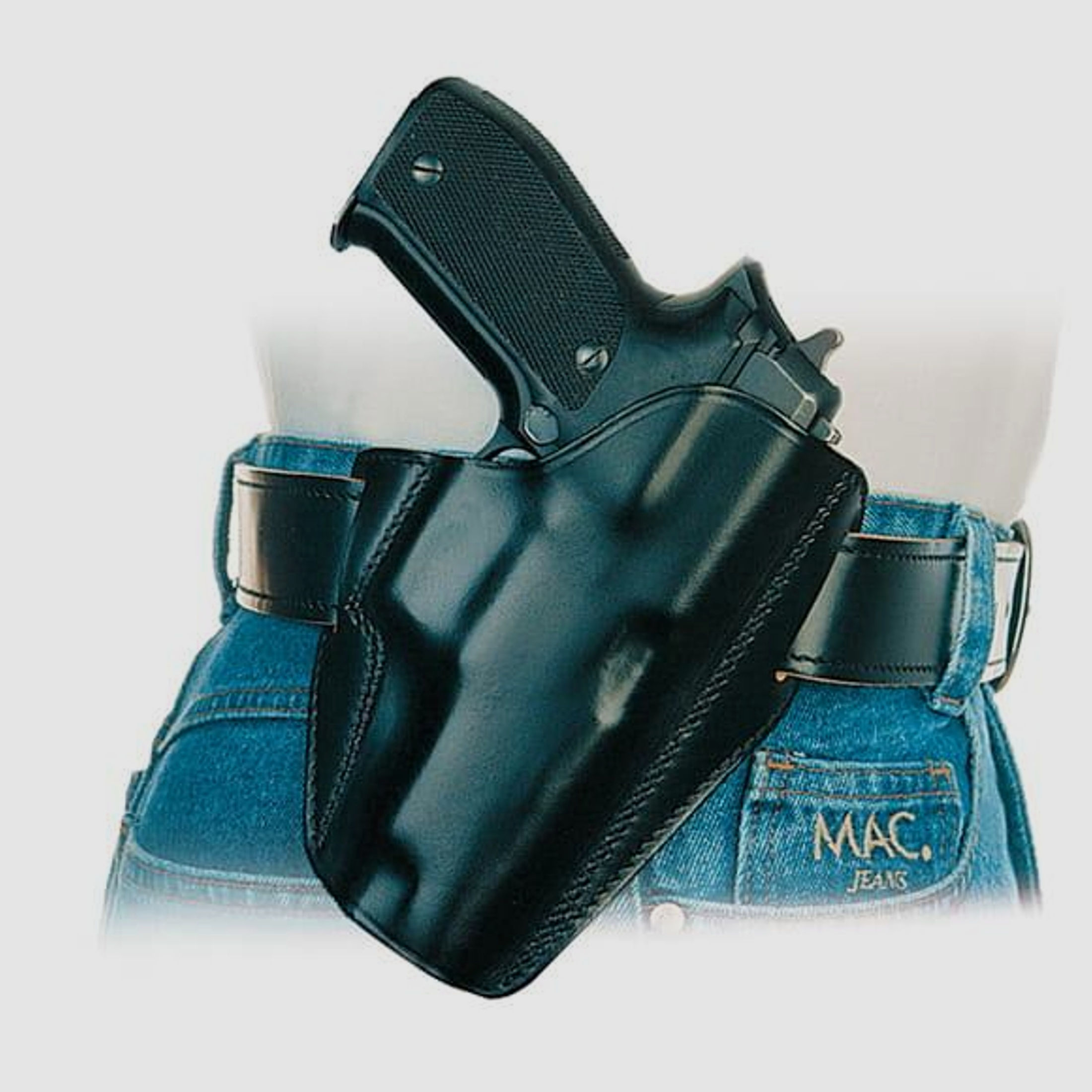 SICKINGER Holster (Leder) f. Glock 20/21 S&W Sigma C 62415  -FBI Lightning schwarz