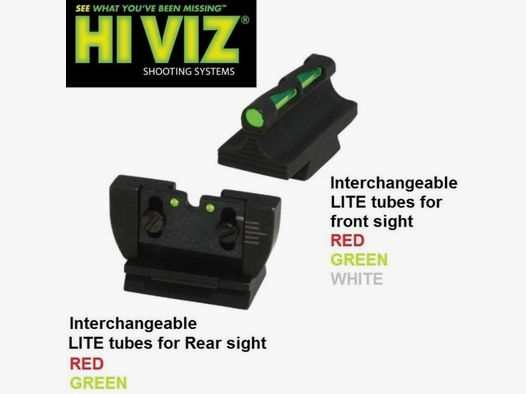 HIVIZ Visier f. Ruger 10/22 Set Fiber Optic red/green