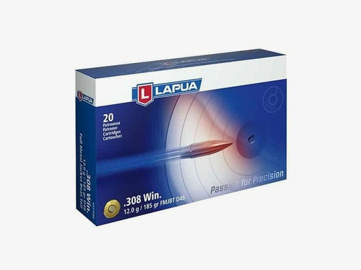 LAPUA Kugelpatronen .308Win VMBT D46 20 Stk  12,0g/185grs