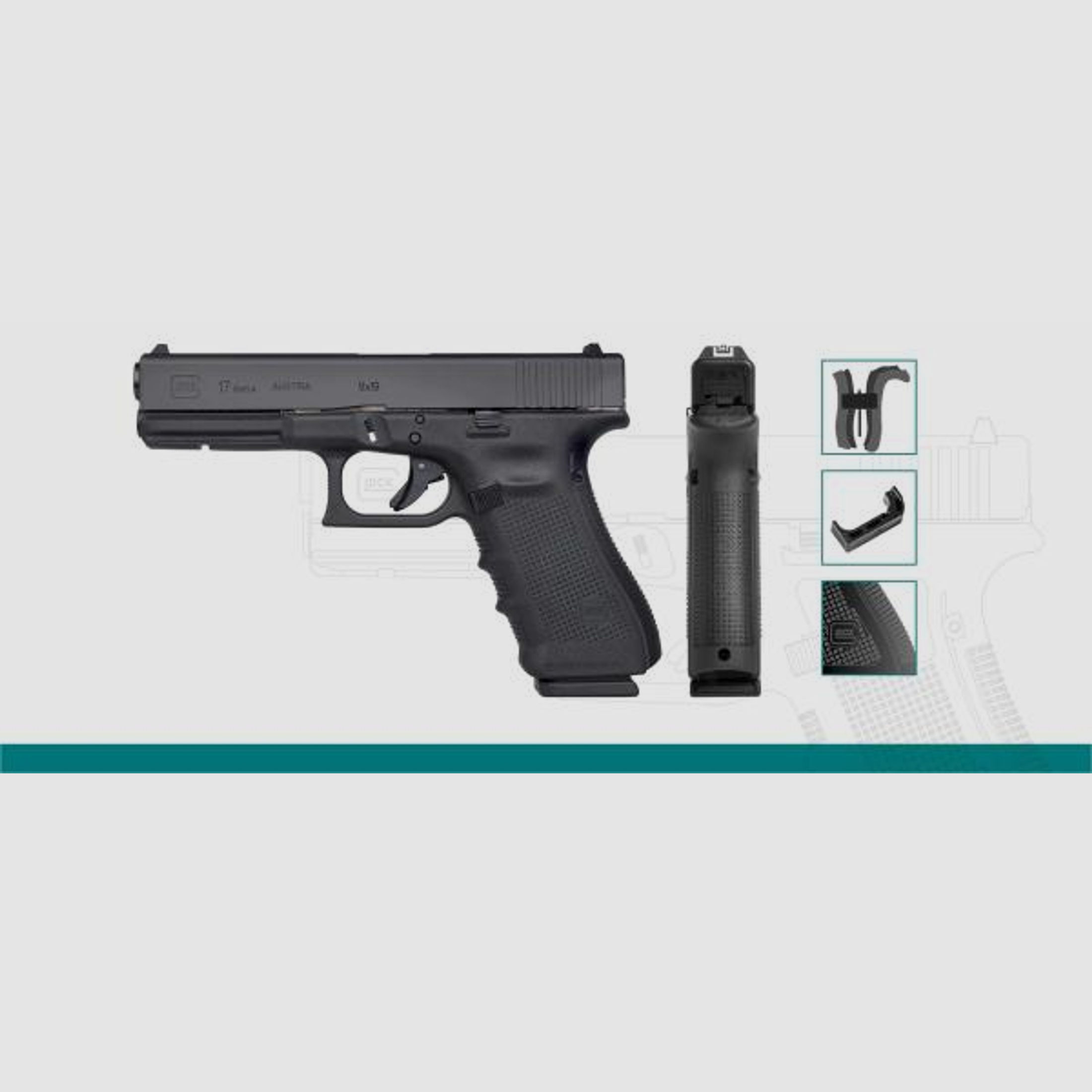 GLOCK Pistole Mod. 17 Gen4 9mmLuger    Standard-Modell