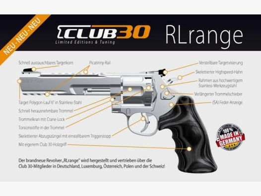 CLUB 30 Revolver Mod. RLrange -6' .357Mag
