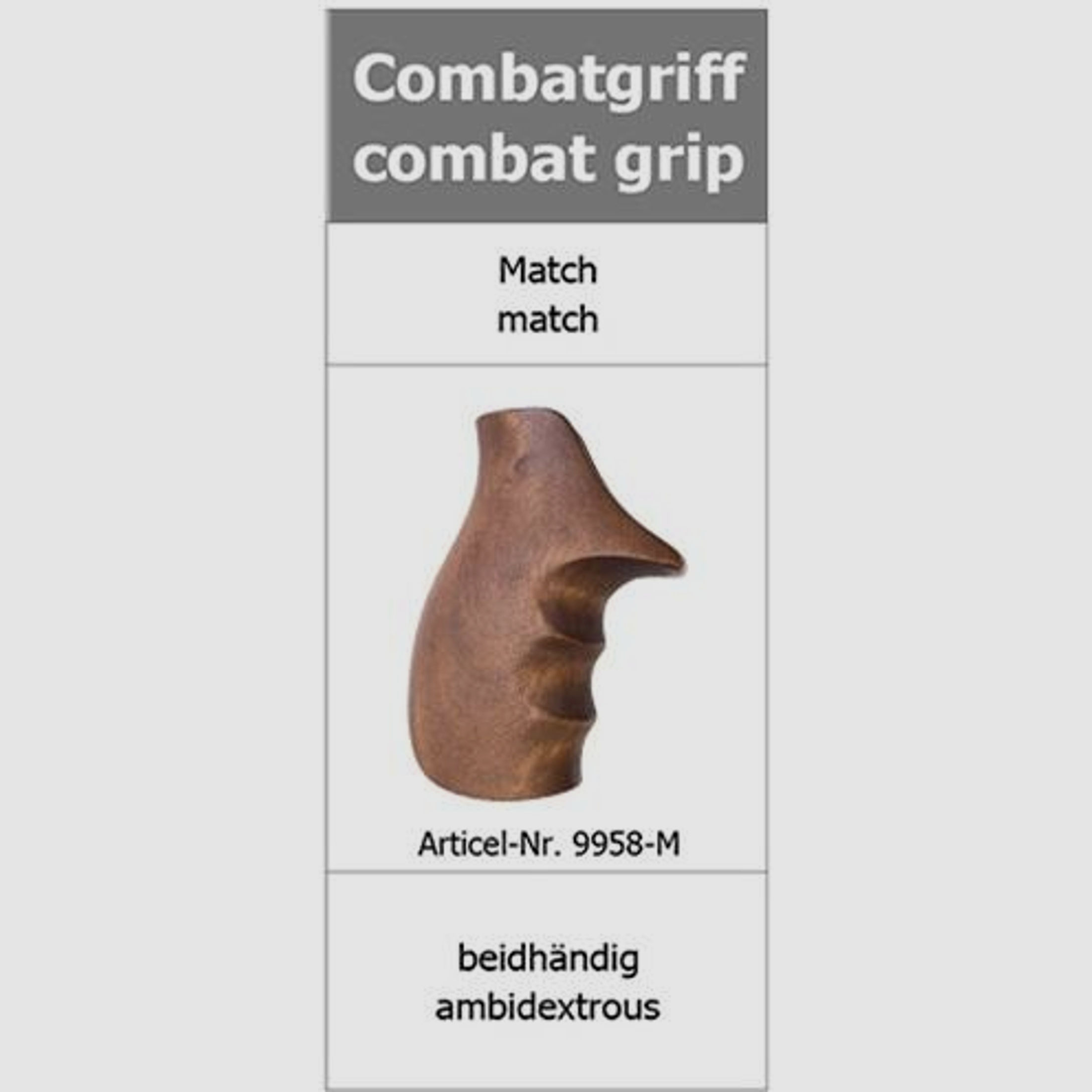 ARMINIUS Griffschalen f. HW 9/357 Combat Match Holzgriff   'RoundButt'