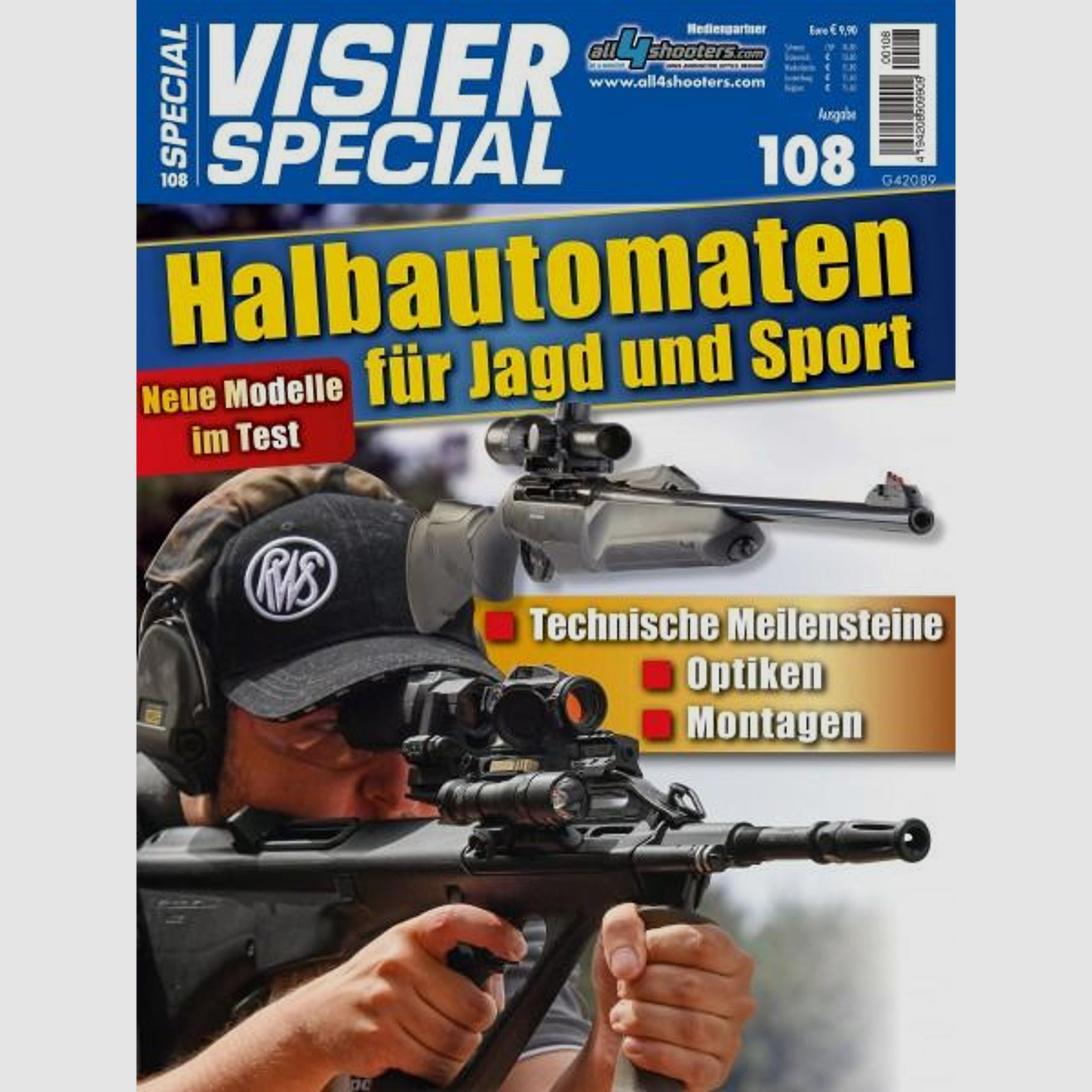 VISIER Zeitschrift Special 108 Halbautomaten f. Jagd+Sport