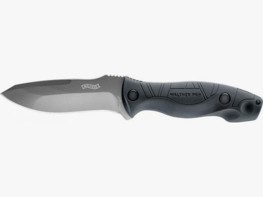 WALTHER Feststehendes Messer Pro BFK 10,9 cm, schwarzer Griff