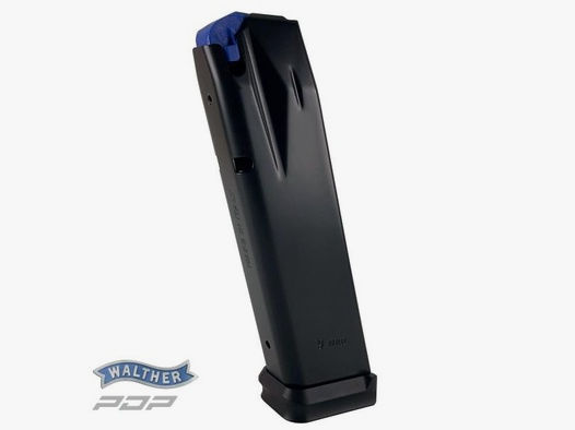 WALTHER Magazin f. PDP FS / PDP Pro / PDP SF 9mmLuger  18Schuss ALU BLACK