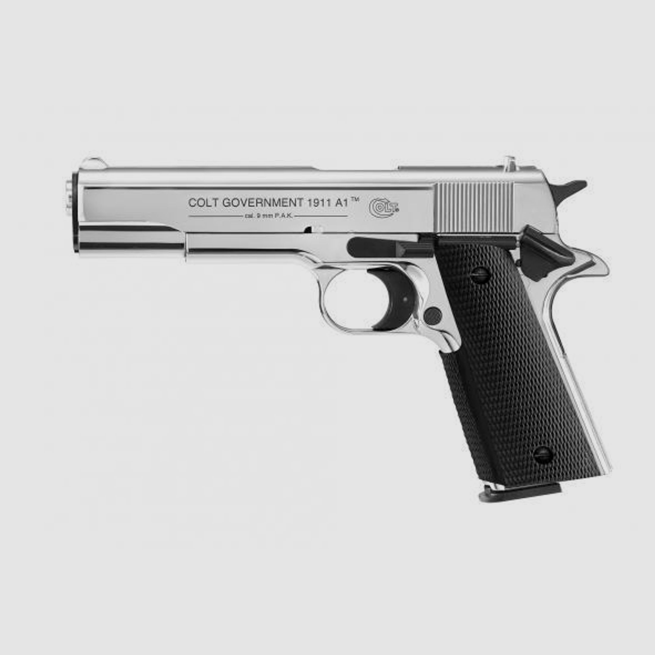 COLT Gaspistole (SRS) Government 1911 A1 Chrome Kal. 9mm P.A.