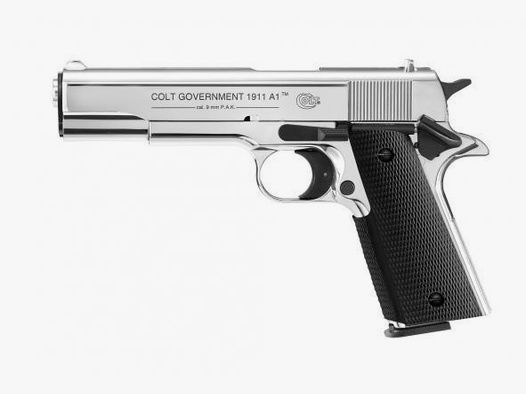COLT Gaspistole (SRS) Government 1911 A1 Chrome Kal. 9mm P.A.