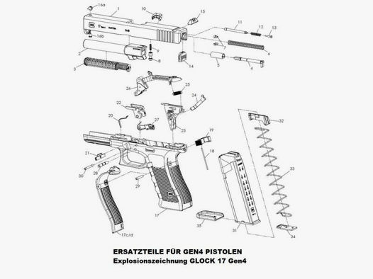 GLOCK Tuning/Ersatzteil f. Pistole Feder z. Verriegelung #20 Gen4 f. 19,32