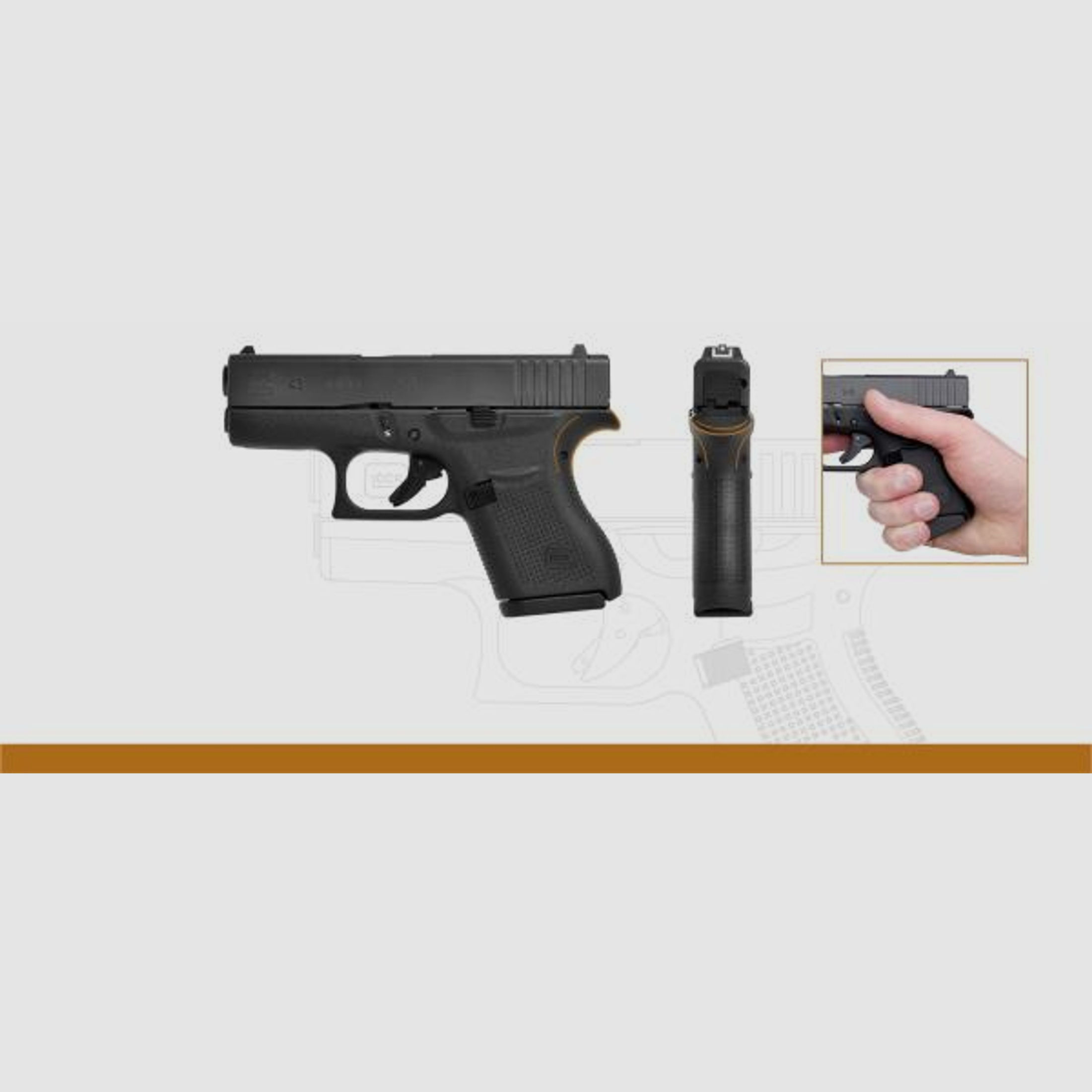 GLOCK Pistole Mod. 43 Gen4 9mmLuger  Sub-Kompakt