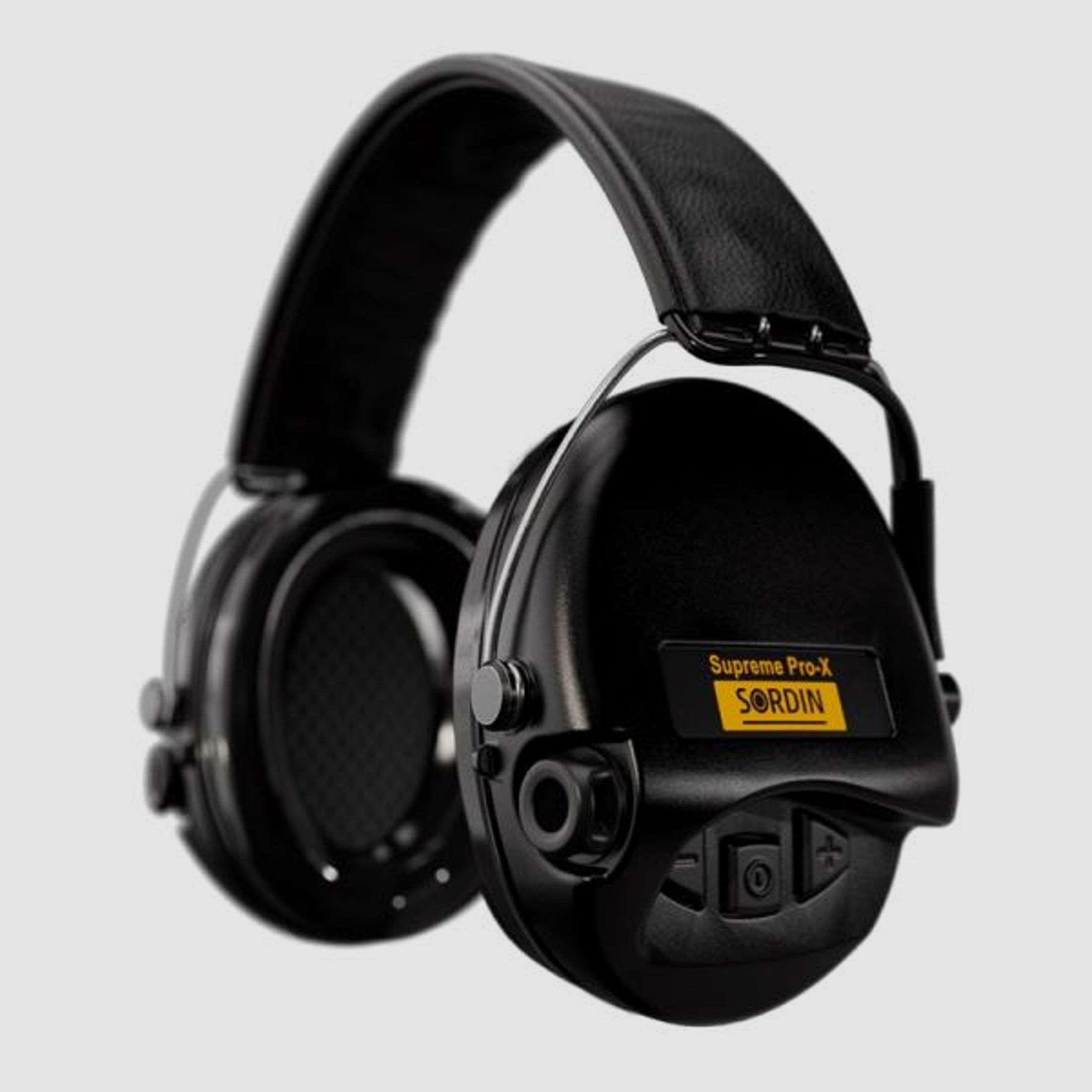 SORDIN Gehörschutz Supreme Pro X - schwarz/Leder 25dB - aktiv und flach